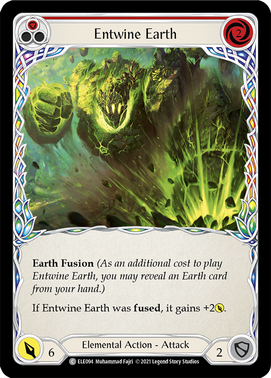 Entwine Earth (Red) [ELE094] 1st Edition Rainbow Foil, Tales of Aria, Common, ELE094