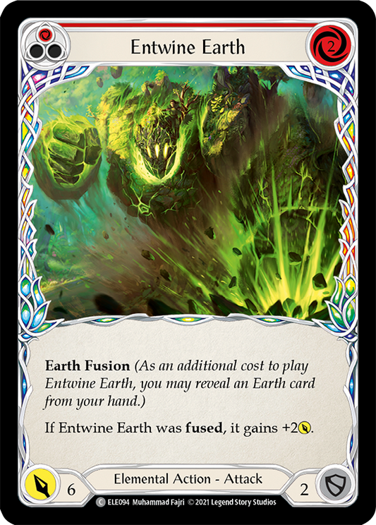 Entwine Earth (Red) [ELE094] 1st Edition Rainbow Foil, Tales of Aria, Common, ELE094