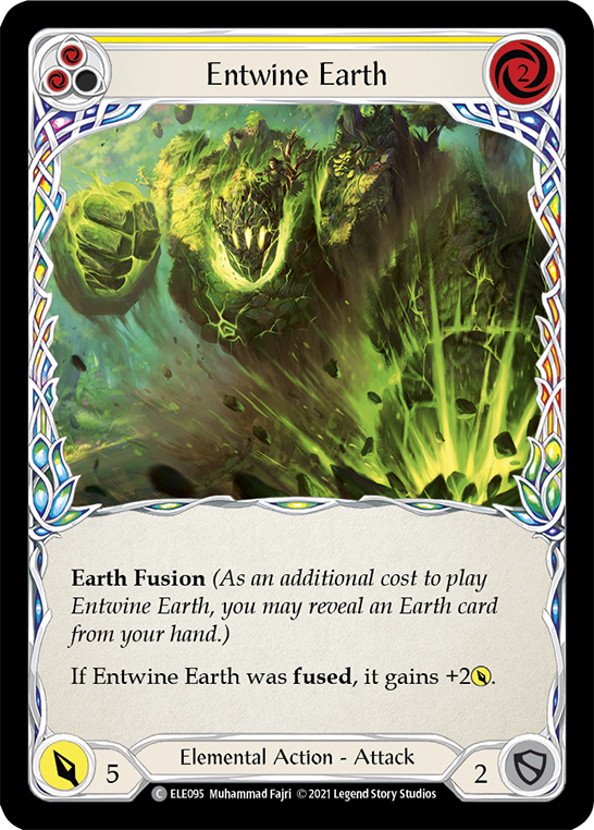 Entwine Earth (Yellow) [ELE095] 1st Edition Rainbow Foil, Tales of Aria, Common, ELE095