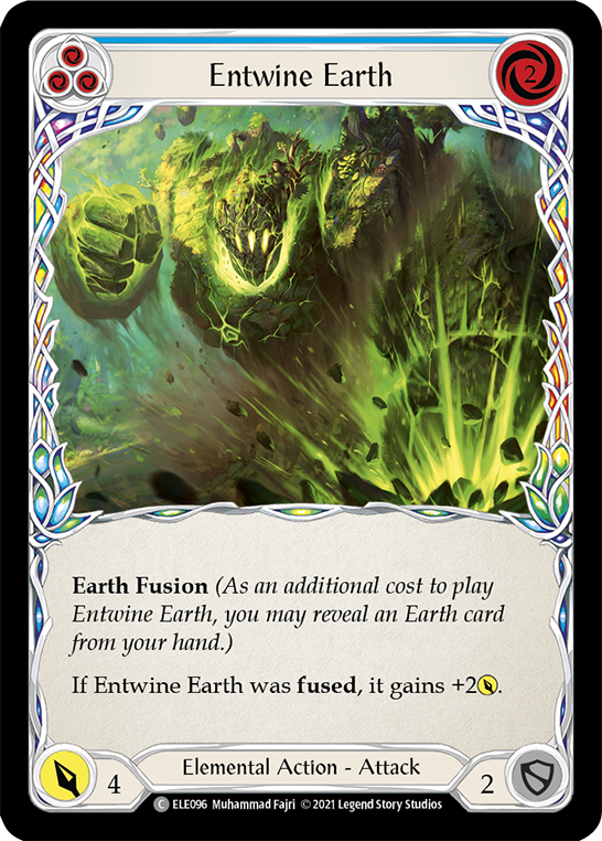 Entwine Earth (Blue) [ELE096] 1st Edition Rainbow Foil, Tales of Aria, Common, ELE096