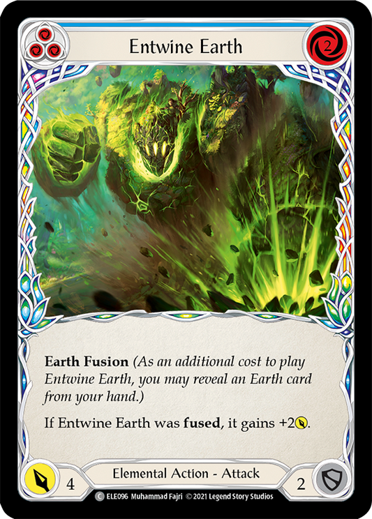 Entwine Earth (Blue) [ELE096] 1st Edition Rainbow Foil, Tales of Aria, Common, ELE096