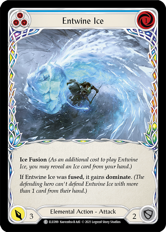 Entwine Ice (Blue) [ELE099] Unlimited Edition Rainbow Foil, Tales of Aria, Common, ELE099