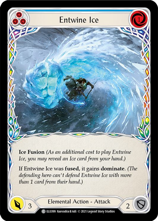 Entwine Ice (Blue) [ELE099] Unlimited Edition Rainbow Foil, Tales of Aria, Common, ELE099