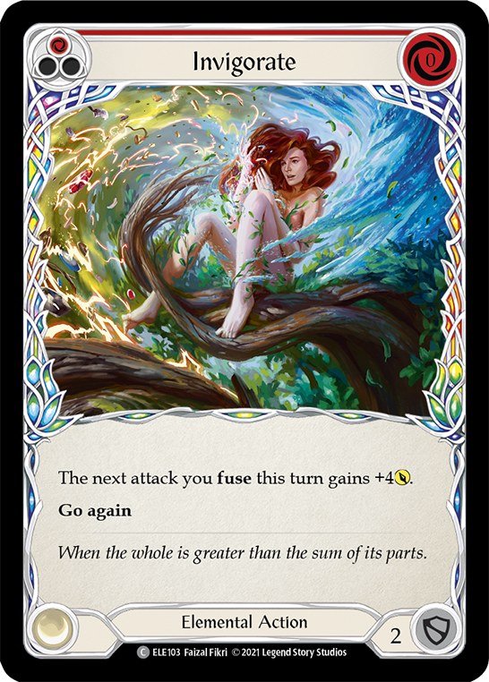 Invigorate (Red) [ELE103] Unlimited Edition Rainbow Foil, Tales of Aria, Common, ELE103