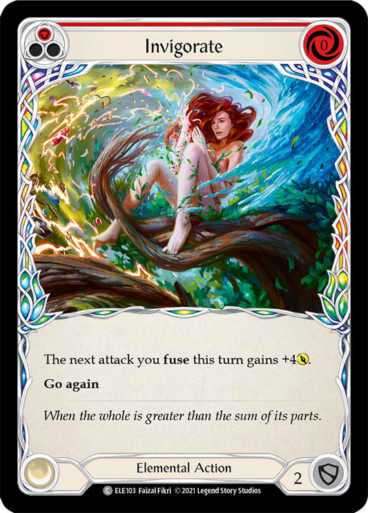 Invigorate (Red) [ELE103] Unlimited Edition Rainbow Foil, Tales of Aria, Common, ELE103