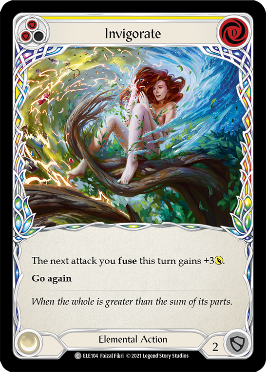 Invigorate (Yellow) [ELE104] Unlimited Edition Rainbow Foil, Tales of Aria, Common, ELE104