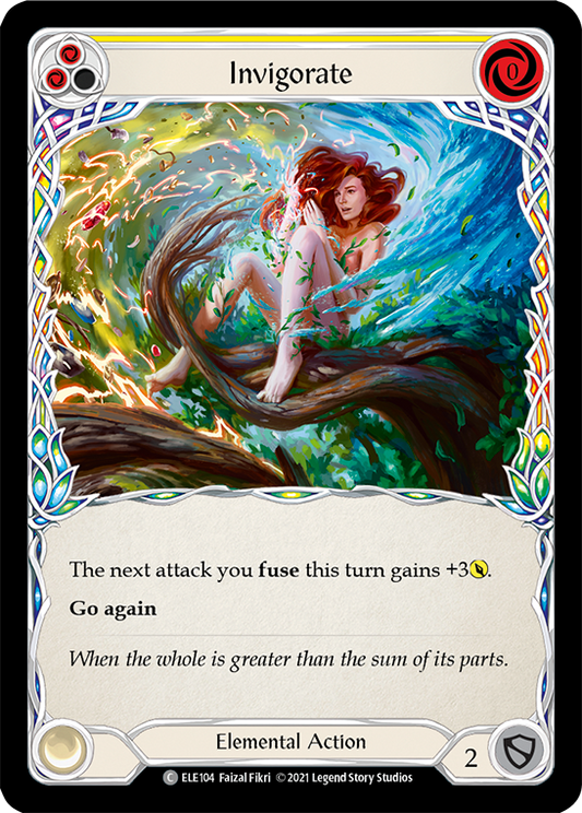 Invigorate (Yellow) [ELE104] Unlimited Edition Rainbow Foil, Tales of Aria, Common, ELE104