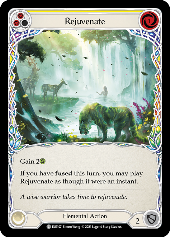 Rejuvenate (Yellow) [ELE107] Unlimited Edition Rainbow Foil, Tales of Aria, Common, ELE107