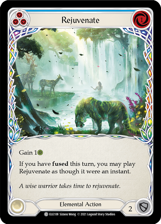 Rejuvenate (Blue) [ELE108] Unlimited Edition Rainbow Foil, Tales of Aria, Common, ELE108