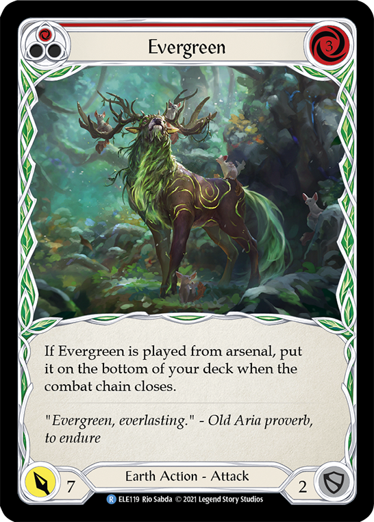 Evergreen (Red) [ELE119] Unlimited Edition Rainbow Foil, Tales of Aria, Rare, ELE119