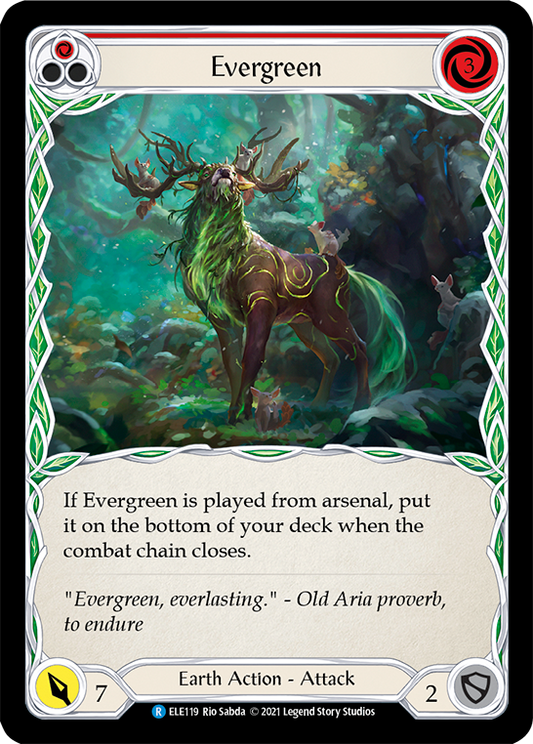 Evergreen (Red) [ELE119] Unlimited Edition Rainbow Foil, Tales of Aria, Rare, ELE119