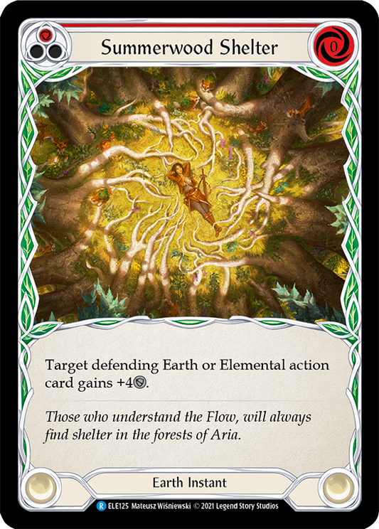 Summerwood Shelter (Red) [ELE125] Unlimited Edition Rainbow Foil, Tales of Aria, Rare, ELE125