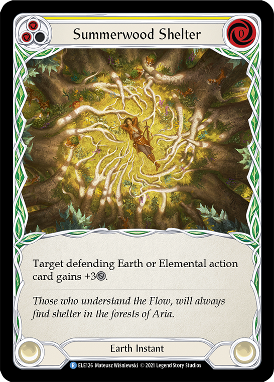 Summerwood Shelter (Yellow) [ELE126] Unlimited Edition Rainbow Foil, Tales of Aria, Rare, ELE126