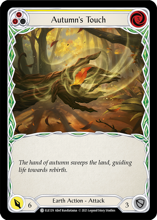 Autumn's Touch (Yellow) [ELE129] Unlimited Edition Rainbow Foil, Tales of Aria, Common, ELE129