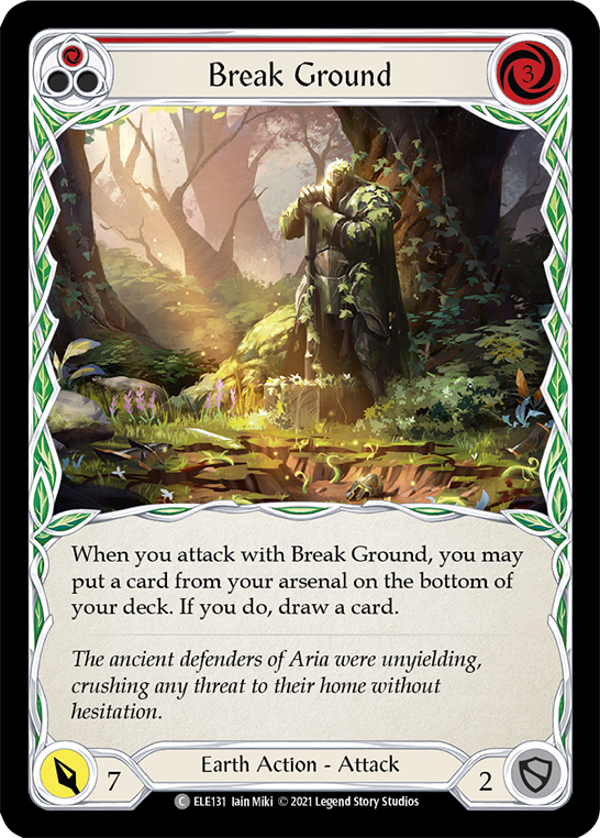 Break Ground (Red) [ELE131] Unlimited Edition Normal, Tales of Aria, Common, ELE131