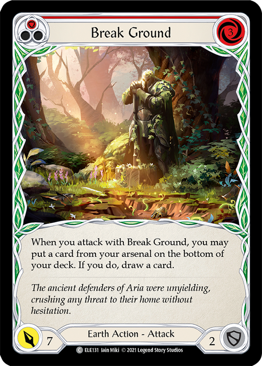 Break Ground (Red) [ELE131] Unlimited Edition Rainbow Foil, Tales of Aria, Common, ELE131