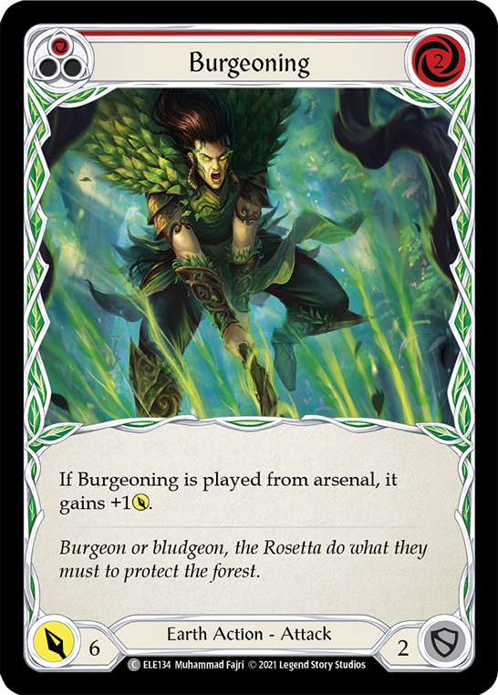 Burgeoning (Red) [ELE134] Unlimited Edition Rainbow Foil, Tales of Aria, Common, ELE134