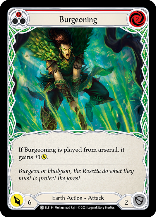 Burgeoning (Red) [ELE134] Unlimited Edition Rainbow Foil, Tales of Aria, Common, ELE134