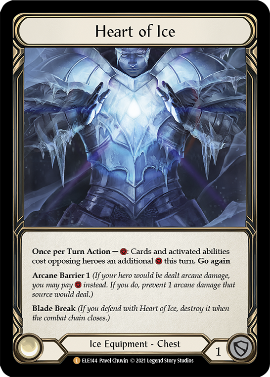 Heart of Ice [ELE144] 1st Edition Cold Foil, Tales of Aria, Legendary, ELE144