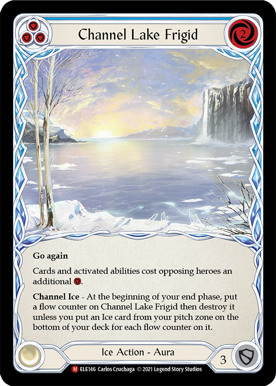 Channel Lake Frigid (Alternate Art) [ELE146] 1st Edition Rainbow Foil, Tales of Aria, Majestic, ELE146