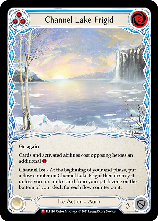 Channel Lake Frigid (Alternate Art) [ELE146] 1st Edition Rainbow Foil, Tales of Aria, Majestic, ELE146