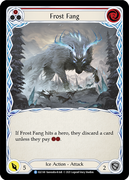 Frost Fang (Red) [ELE148] Unlimited Edition Rainbow Foil, Tales of Aria, Rare, ELE148