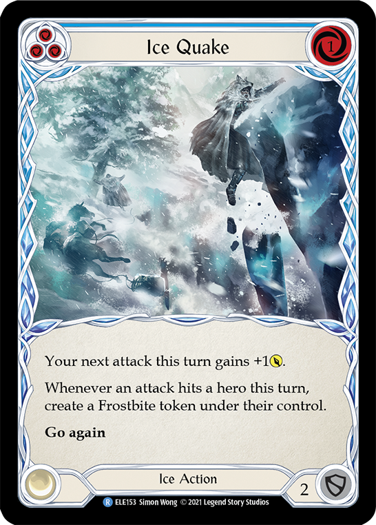 Ice Quake (Blue) [ELE153] Unlimited Edition Rainbow Foil, Tales of Aria, Rare, ELE153