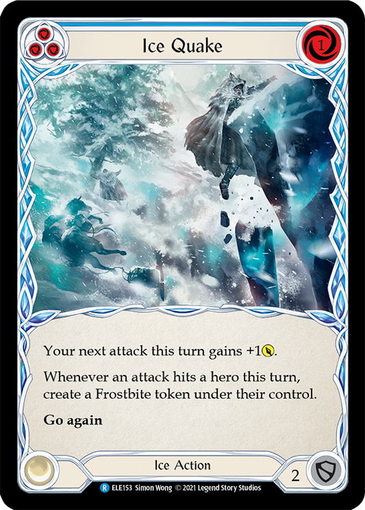 Ice Quake (Blue) [ELE153] Unlimited Edition Rainbow Foil, Tales of Aria, Rare, ELE153