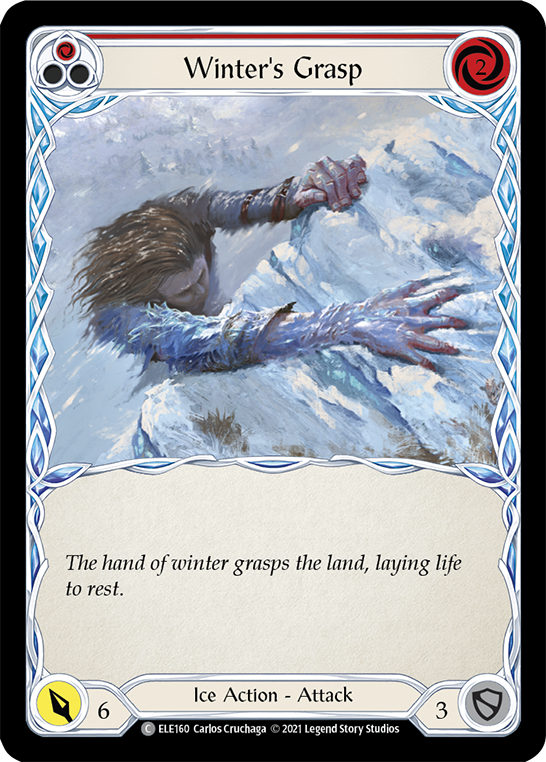 Winter's Grasp (Red) [ELE160] Unlimited Edition Rainbow Foil, Tales of Aria, Common, ELE160