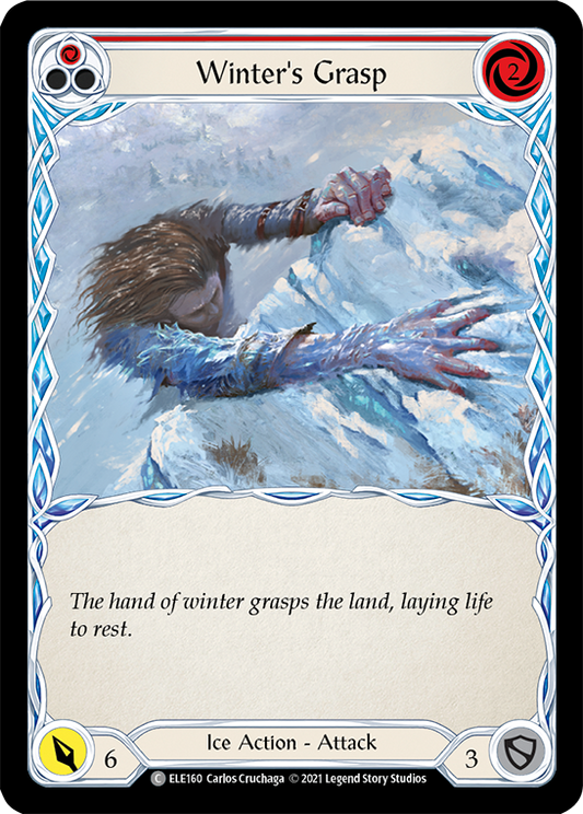 Winter's Grasp (Red) [ELE160] 1st Edition Rainbow Foil, Tales of Aria, Common, ELE160