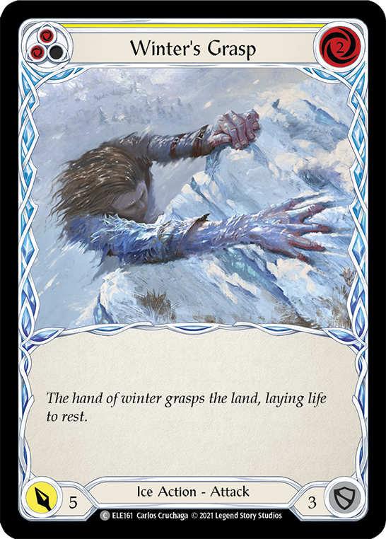 Winter's Grasp (Yellow) [ELE161] Unlimited Edition Rainbow Foil, Tales of Aria, Common, ELE161