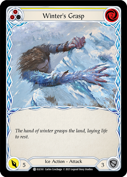 Winter's Grasp (Yellow) [ELE161] 1st Edition Rainbow Foil, Tales of Aria, Common, ELE161