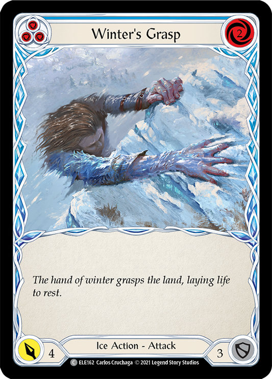 Winter's Grasp (Blue) [ELE162] Unlimited Edition Rainbow Foil, Tales of Aria, Common, ELE162