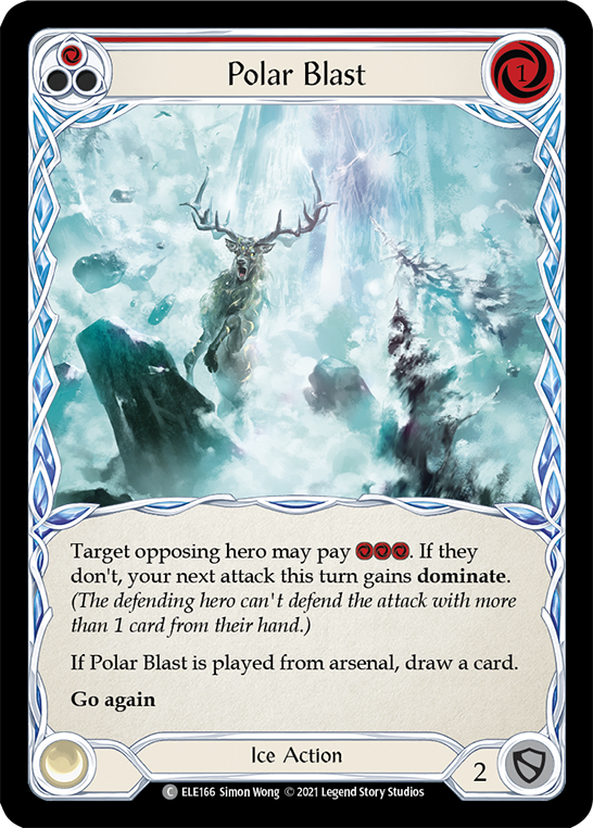 Polar Blast (Red) [ELE166] Unlimited Edition Rainbow Foil, Tales of Aria, Common, ELE166