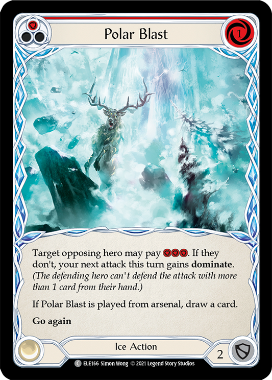 Polar Blast (Red) [ELE166] Unlimited Edition Rainbow Foil, Tales of Aria, Common, ELE166