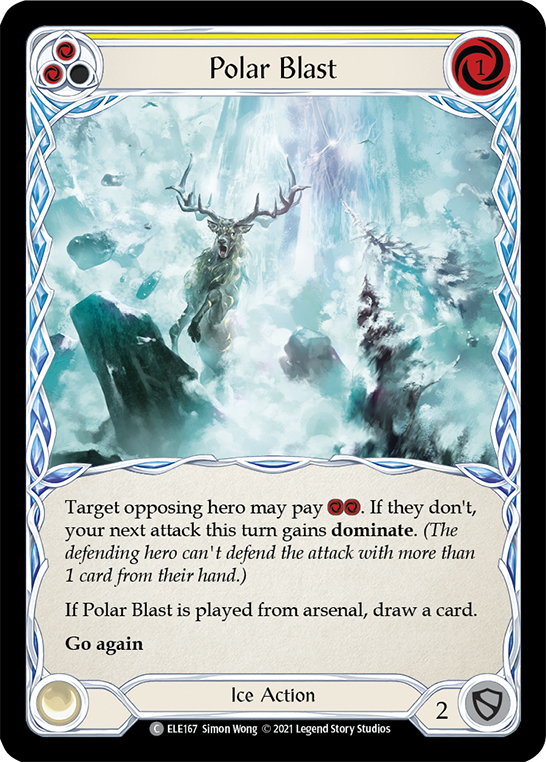 Polar Blast (Yellow) [ELE167] Unlimited Edition Rainbow Foil, Tales of Aria, Common, ELE167