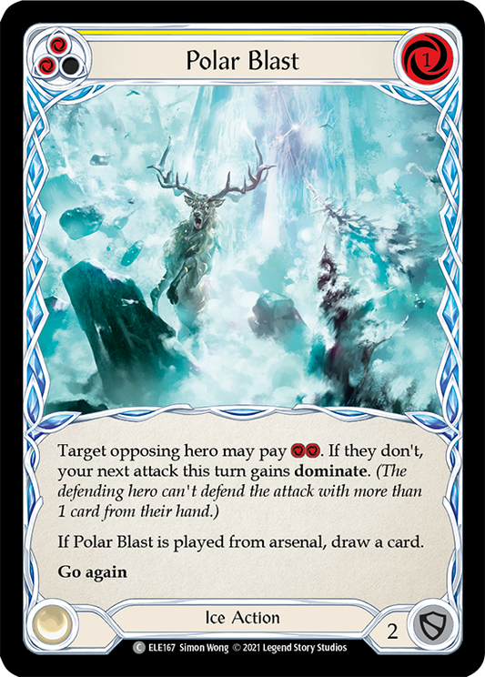 Polar Blast (Yellow) [ELE167] 1st Edition Normal, Tales of Aria, Common, ELE167