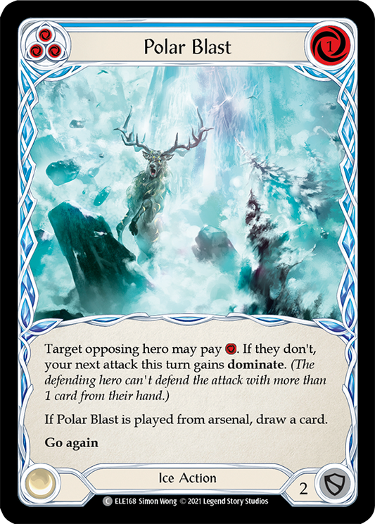 Polar Blast (Blue) [ELE168] Unlimited Edition Rainbow Foil, Tales of Aria, Common, ELE168