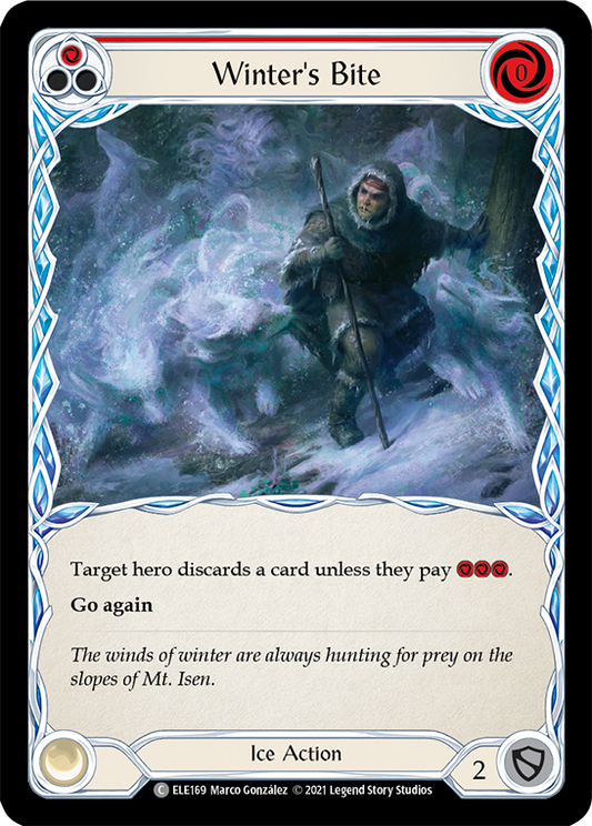 Winter's Bite (Red) [ELE169] Unlimited Edition Rainbow Foil, Tales of Aria, Common, ELE169