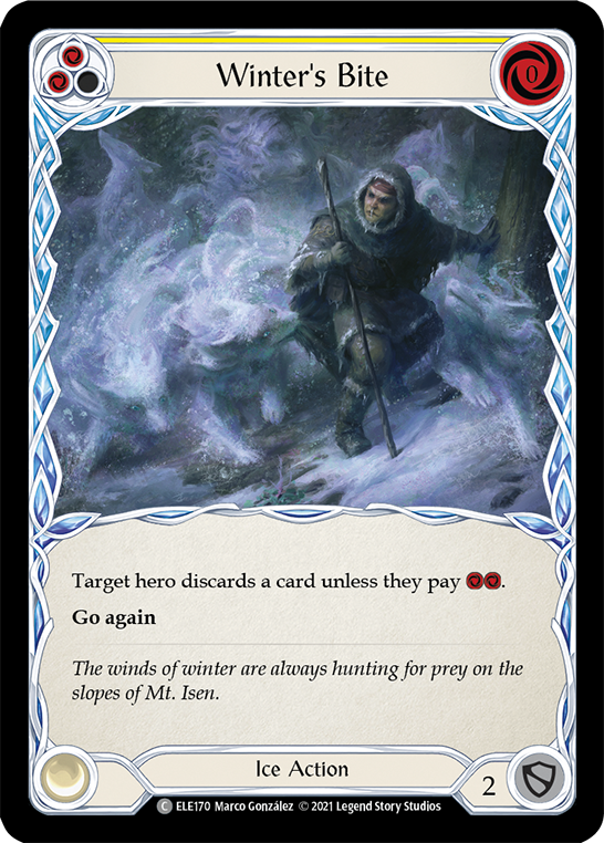 Winter's Bite (Yellow) [ELE170] 1st Edition Normal, Tales of Aria, Common, ELE170