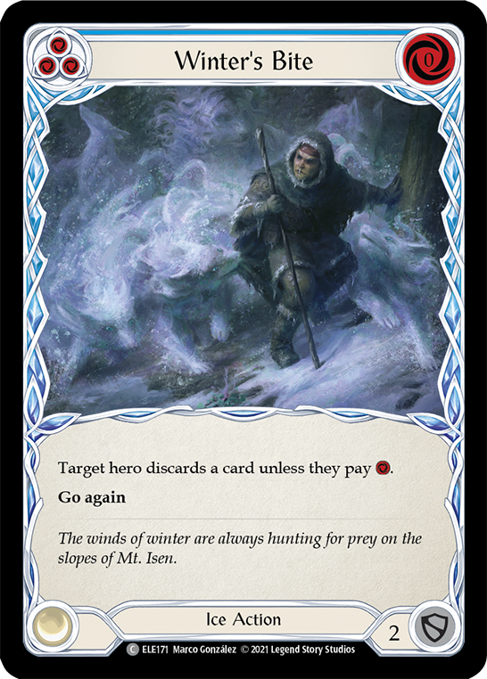 Winter's Bite (Blue) [ELE171] 1st Edition Rainbow Foil, Tales of Aria, Common, ELE171