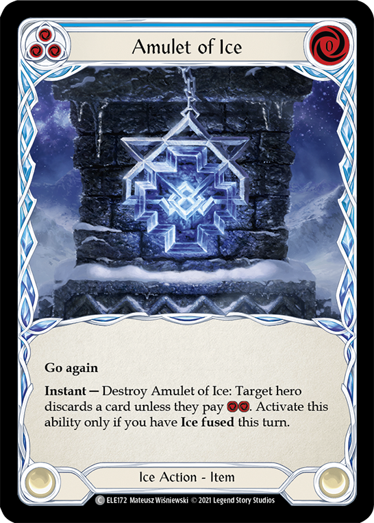 Amulet of Ice [ELE172] Unlimited Edition Rainbow Foil, Tales of Aria, Common, ELE172