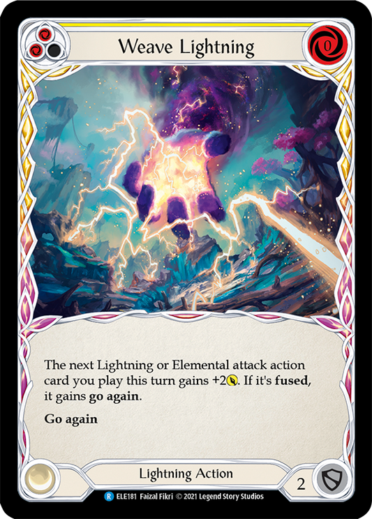 Weave Lightning (Yellow) [ELE181] 1st Edition Normal, Tales of Aria, Rare, ELE181