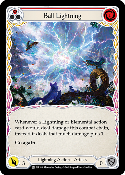 Ball Lightning (Red) [ELE186] Unlimited Edition Rainbow Foil, Tales of Aria, Common, ELE186