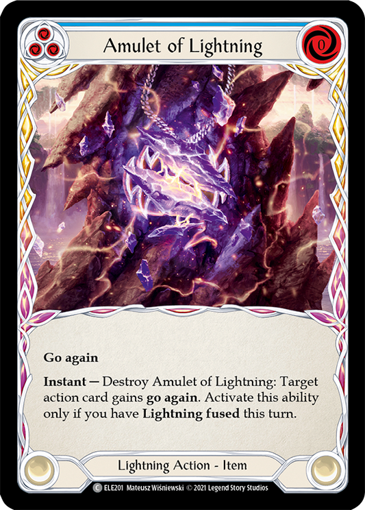 Amulet of Lightning [ELE201] 1st Edition Normal, Tales of Aria, Common, ELE201