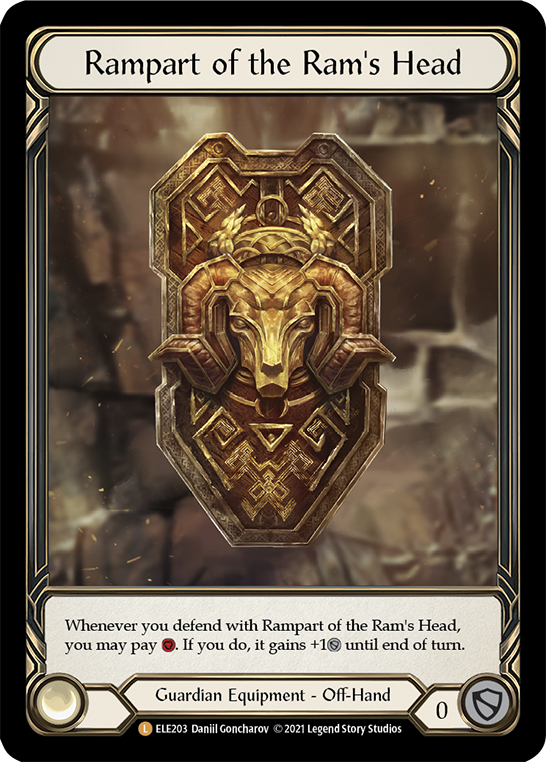 Rampart of the Ram's Head [ELE203] 1st Edition Cold Foil, Tales of Aria, Legendary, ELE203