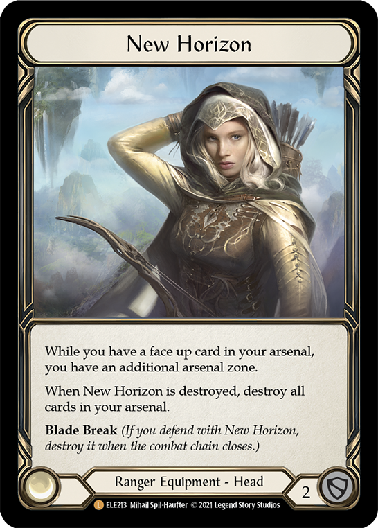 New Horizon [ELE213] Unlimited Edition Rainbow Foil, Tales of Aria, Legendary, ELE213