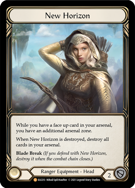 New Horizon [ELE213] 1st Edition Cold Foil, Tales of Aria, Legendary, ELE213