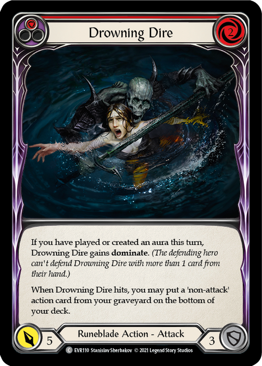 Drowning Dire (Red) [EVR110] 1st Edition Normal, Everfest, Common, EVR110