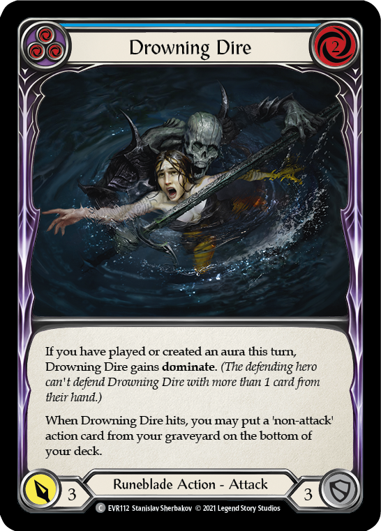 Drowning Dire (Blue) [EVR112] 1st Edition Normal, Everfest, Common, EVR112